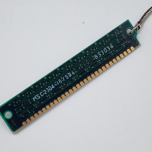 Vintage OKI Japan RAM Chip Keychain Upcycled Circuit Board Tech With Googly eyes - Picture 4 of 5